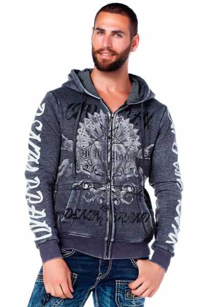 CL180 bluza męska rozpinana z nadrukiem