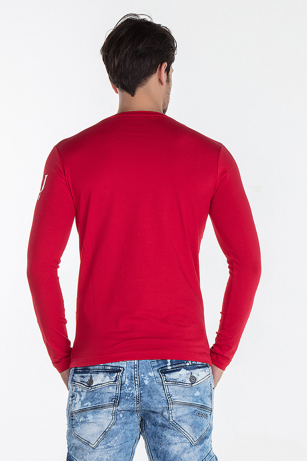 CL135 men's long -sleeved shirt with extravagant print