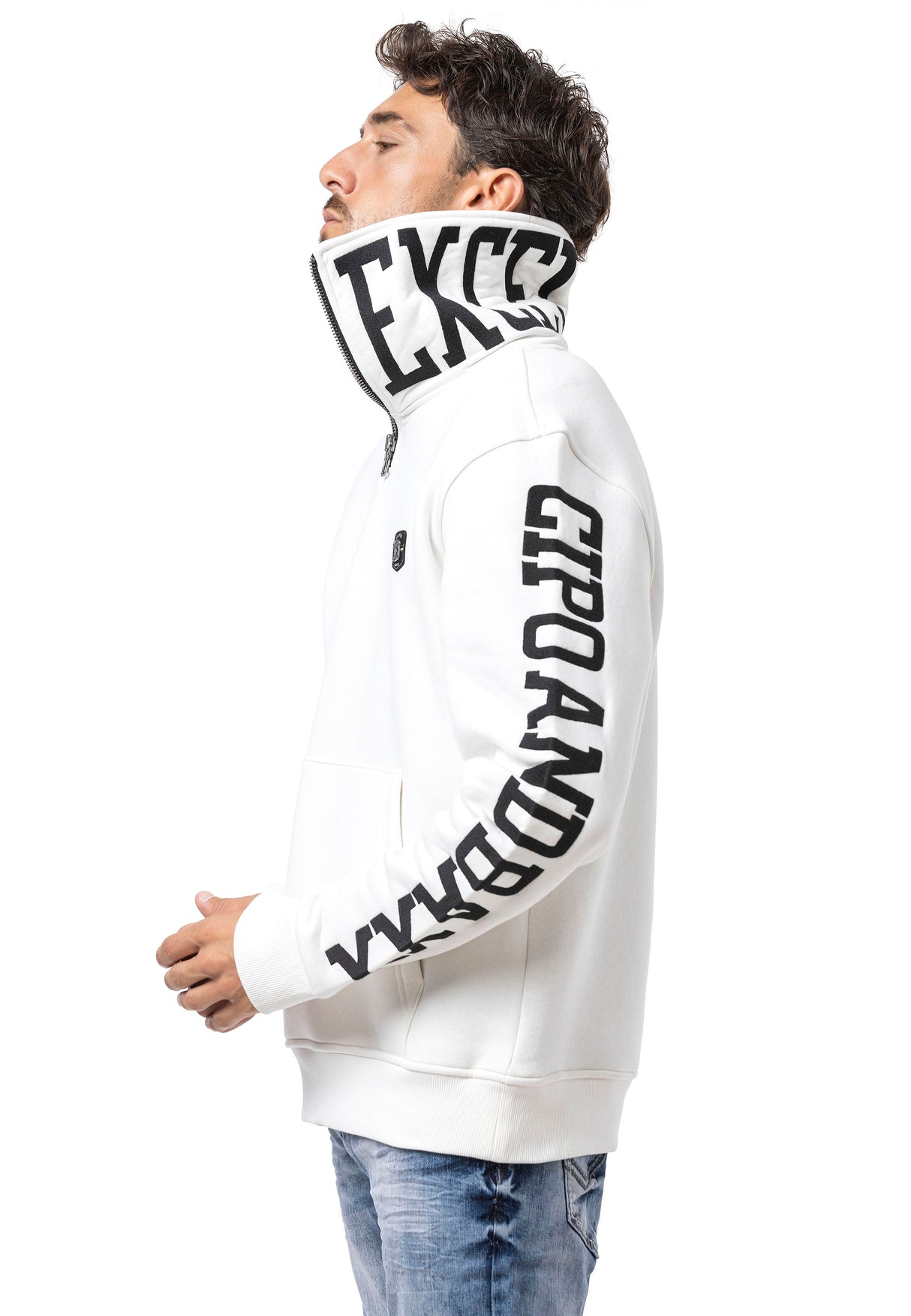 CL605 bluza męska z kołnierzem