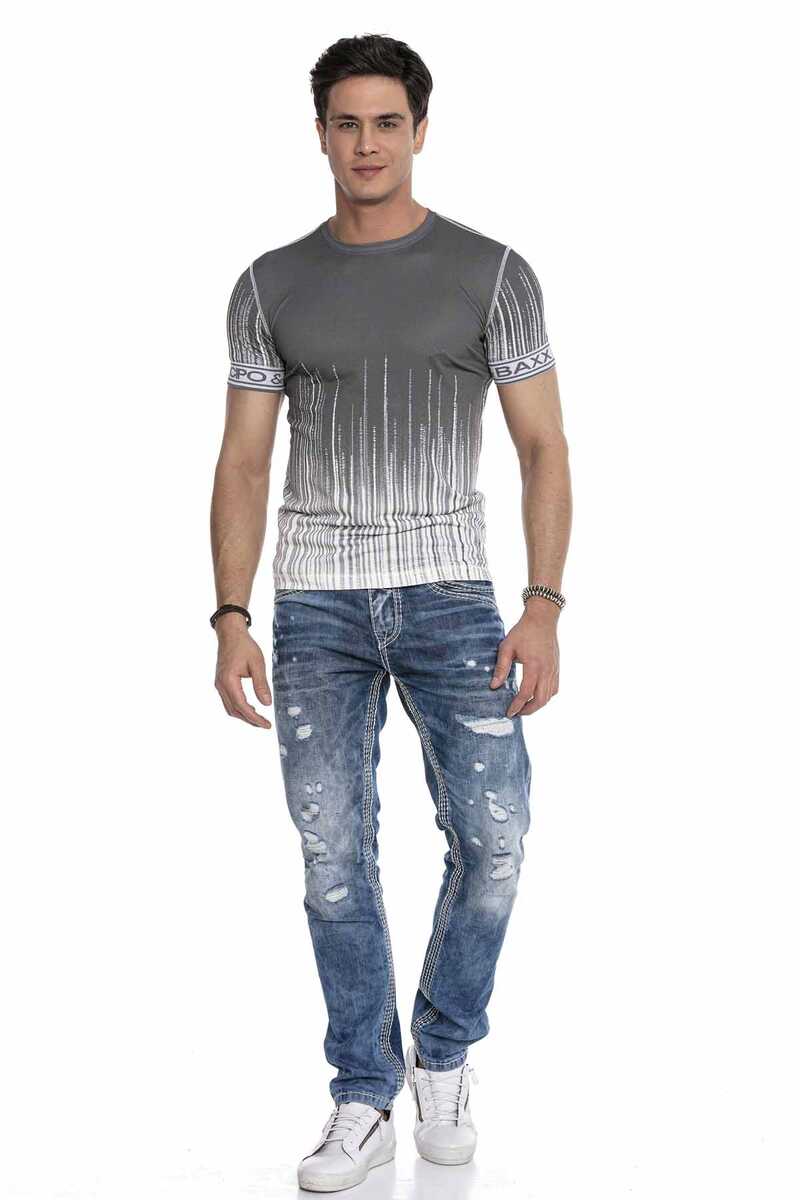 CT630 t-shirt męski wzorzysty