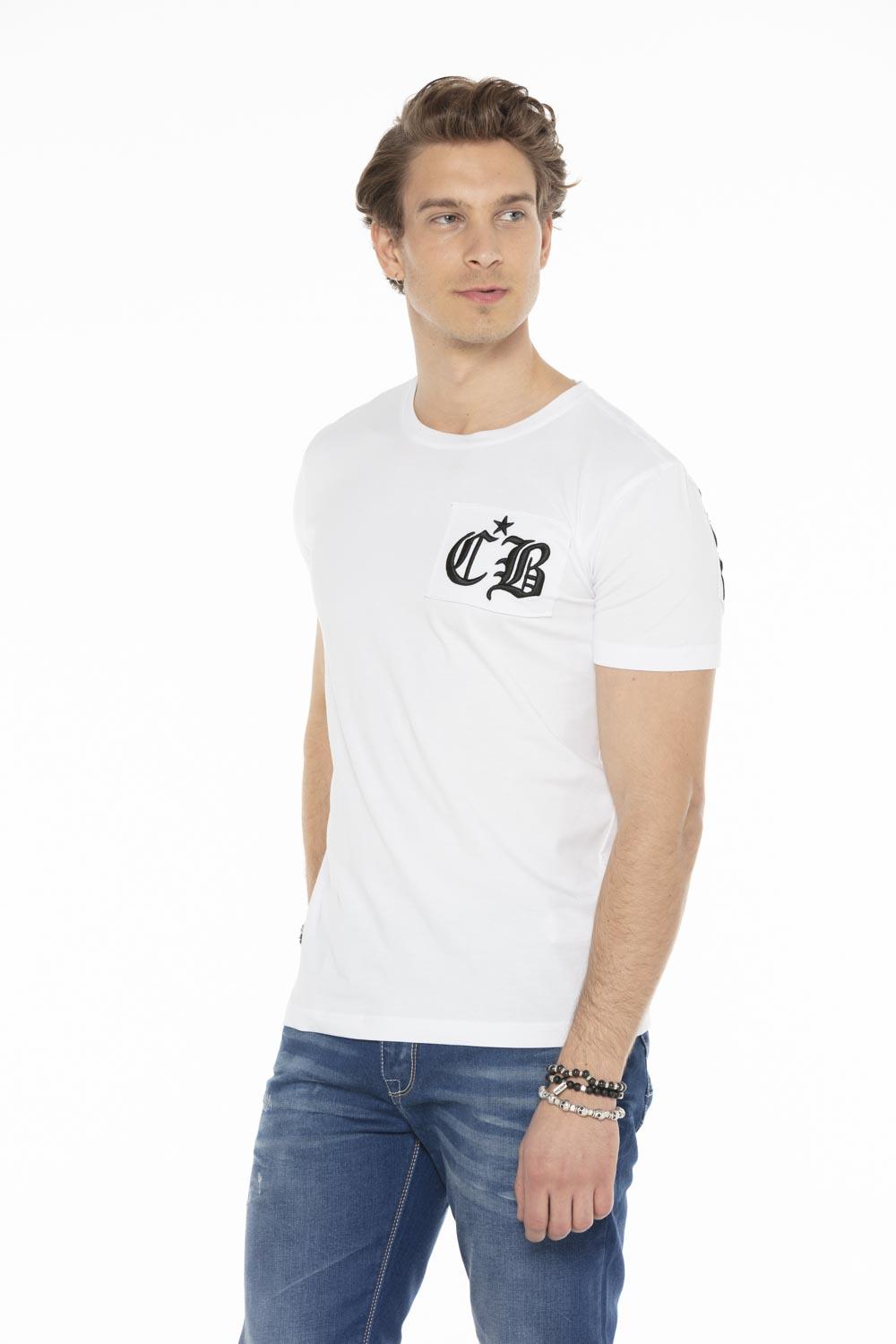 CT573 t-shirt męski z haftem