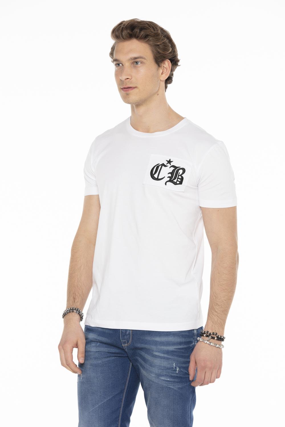 CT573 t-shirt męski z haftem