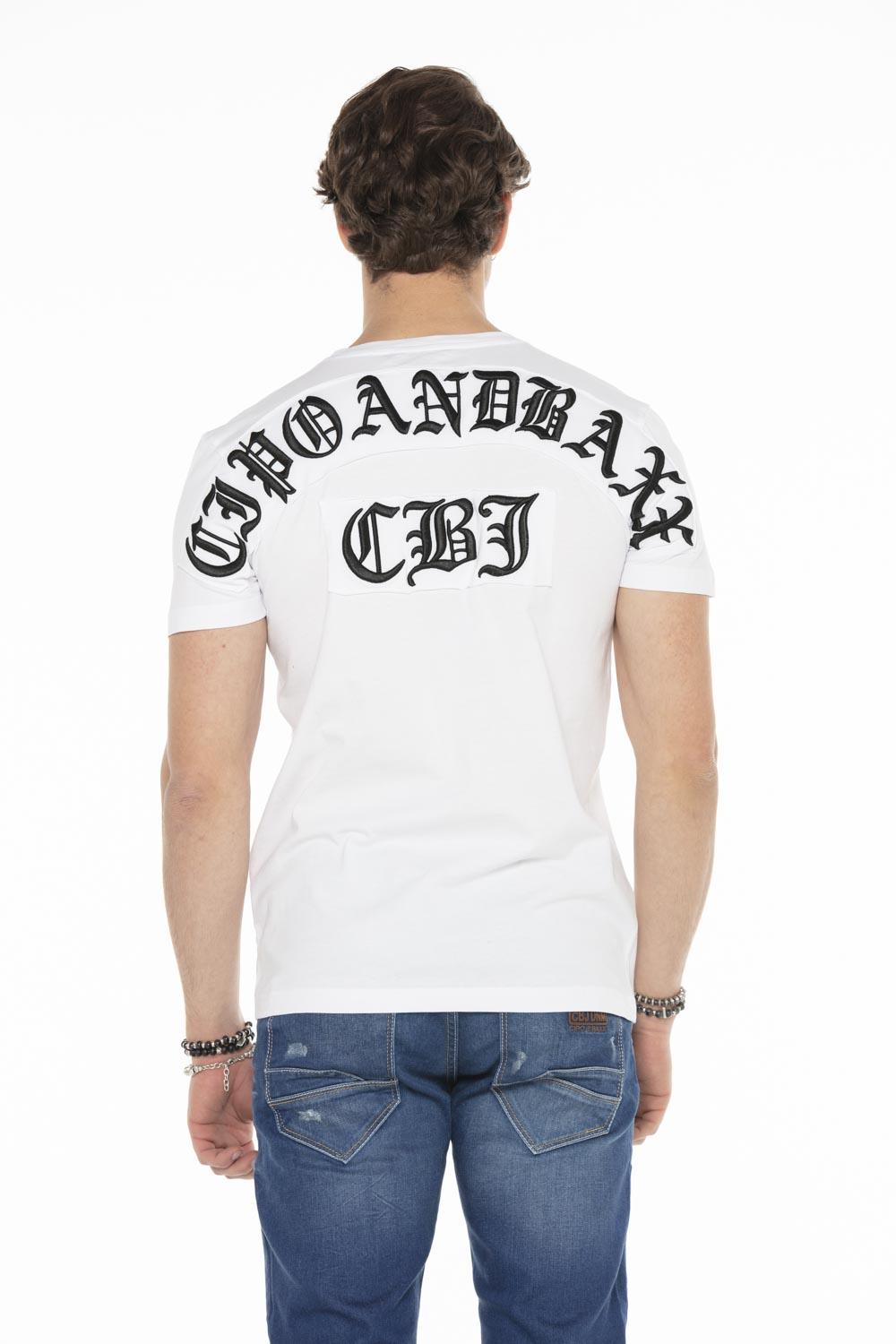 CT573 t-shirt męski z haftem