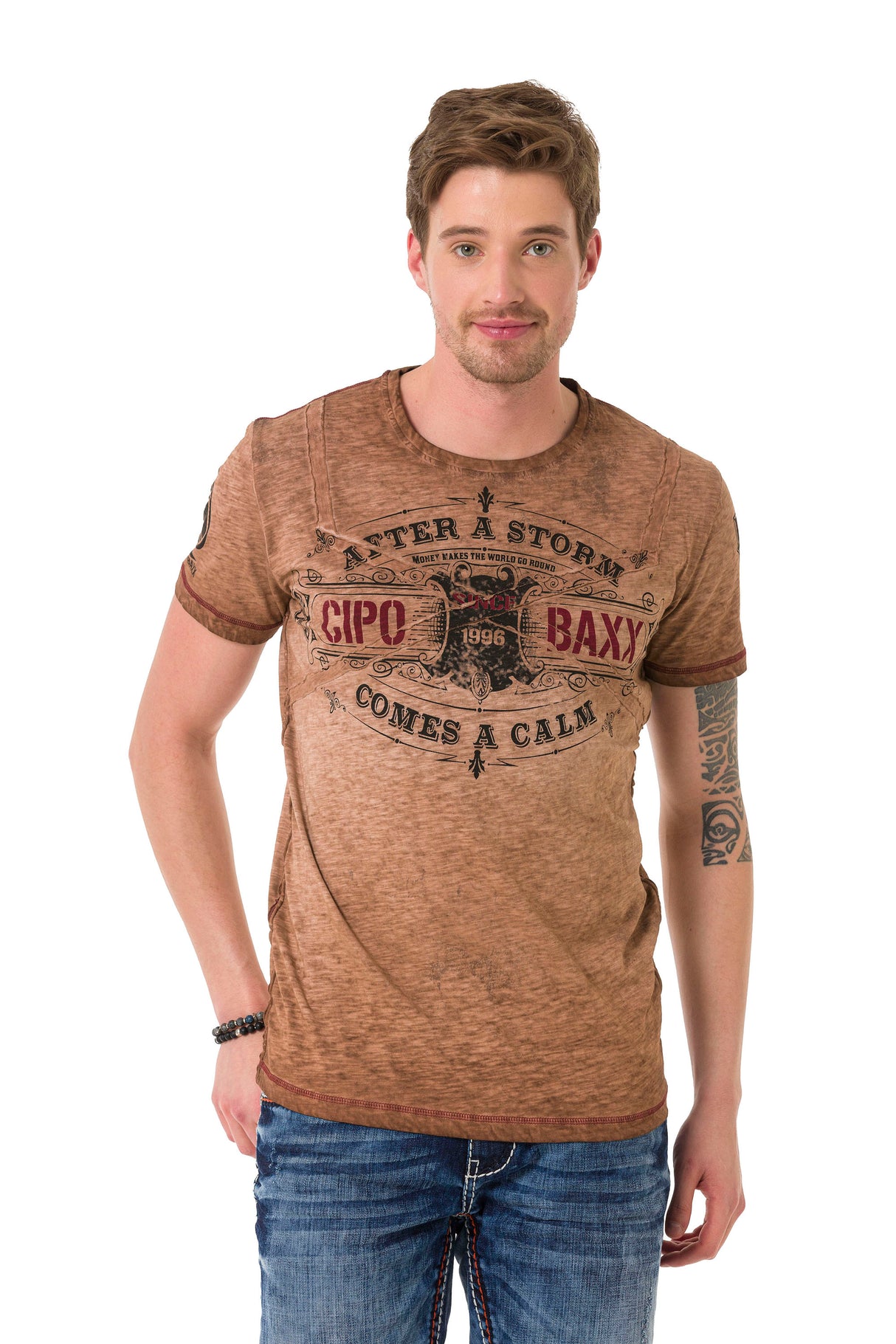 CT703 Camiseta para hombres en el look vintage