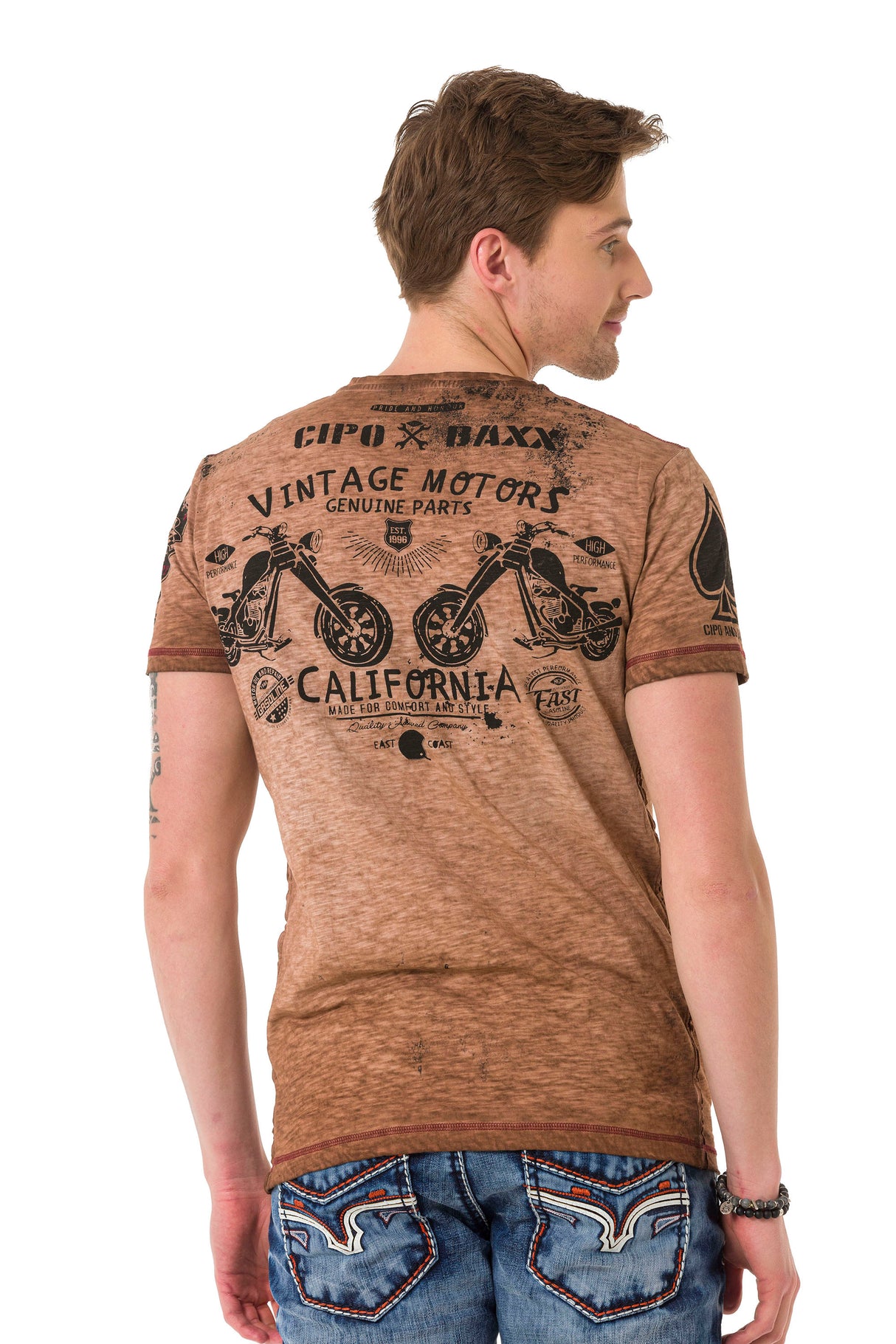 CT703 Camiseta para hombres en el look vintage