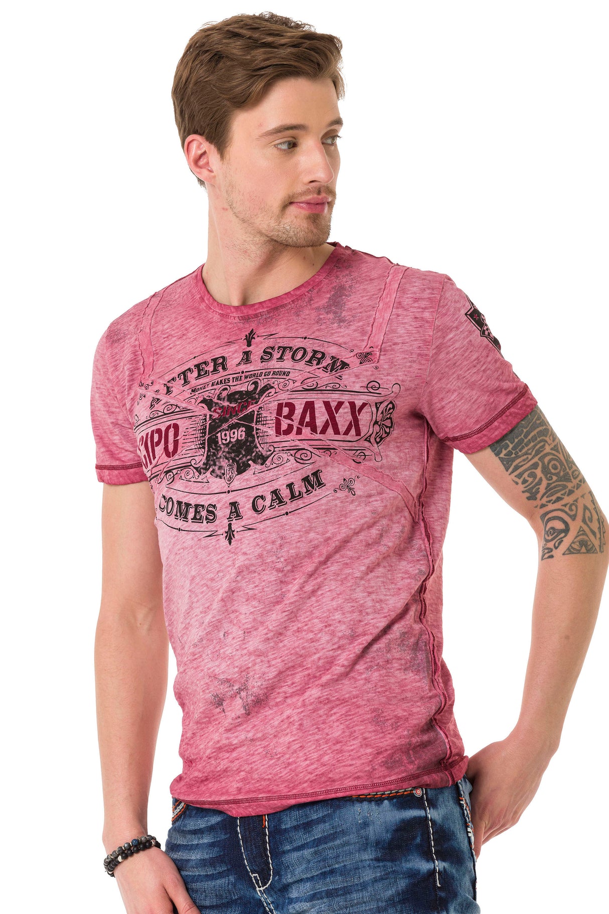 CT703 Camiseta para hombres en el look vintage