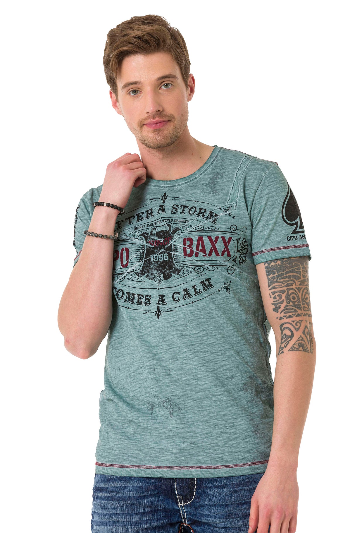 CT703 Camiseta para hombres en el look vintage