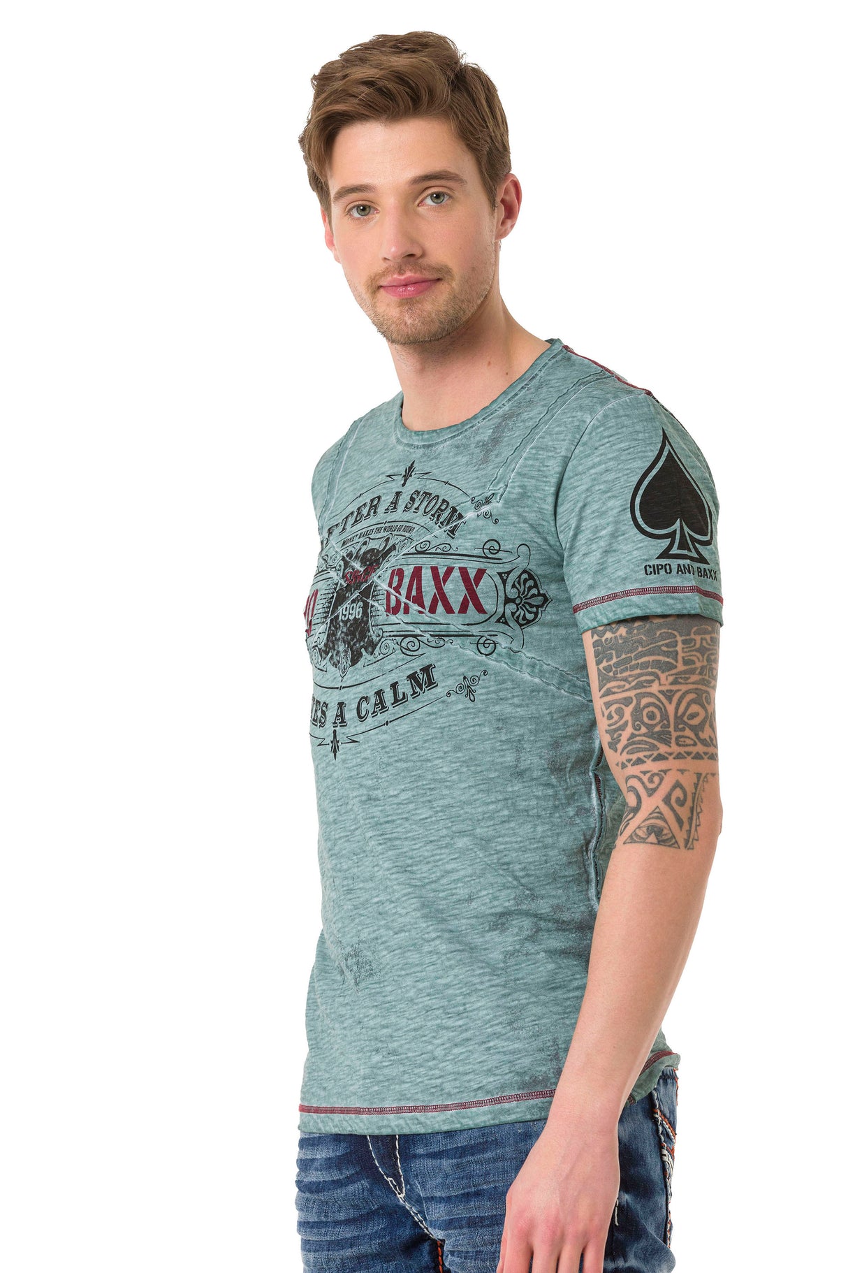 CT703 Camiseta para hombres en el look vintage