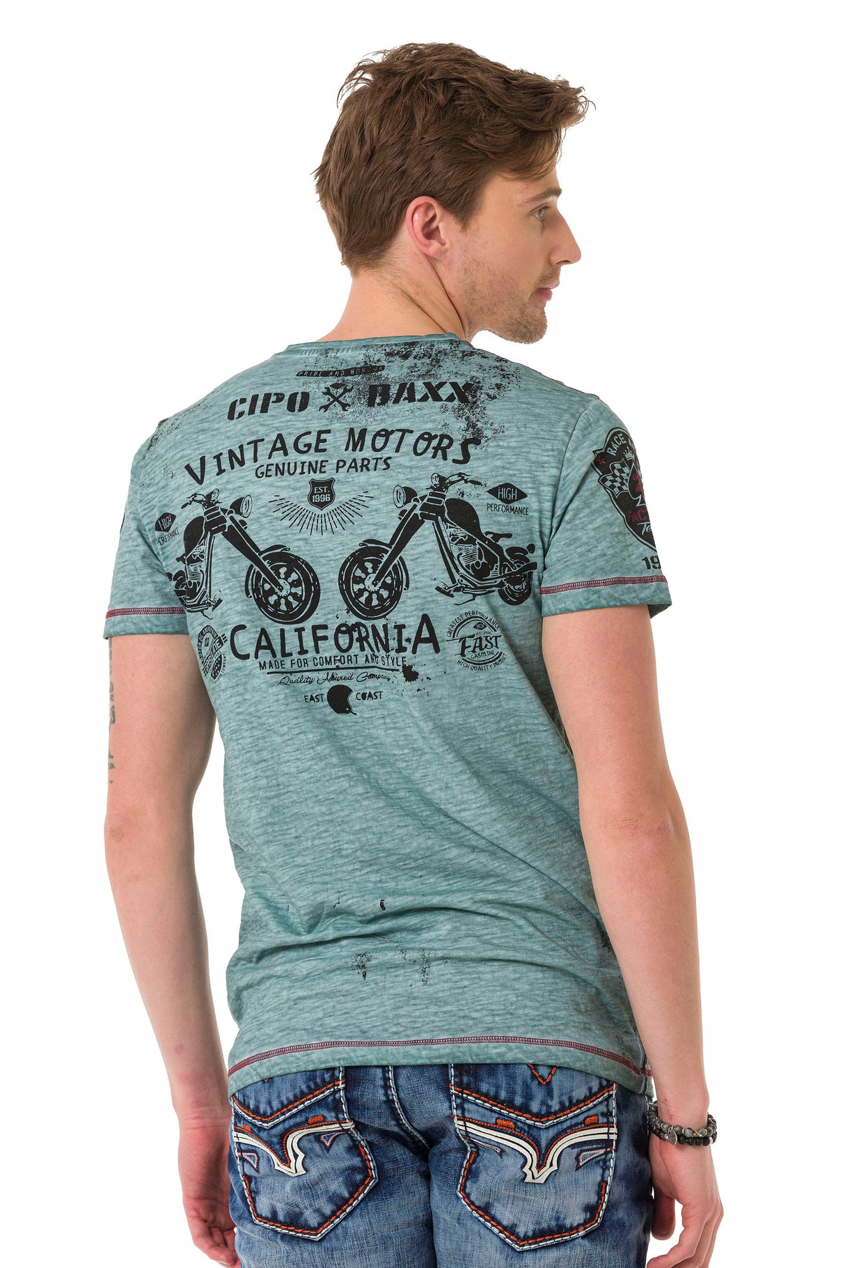 CT703 Camiseta para hombres en el look vintage