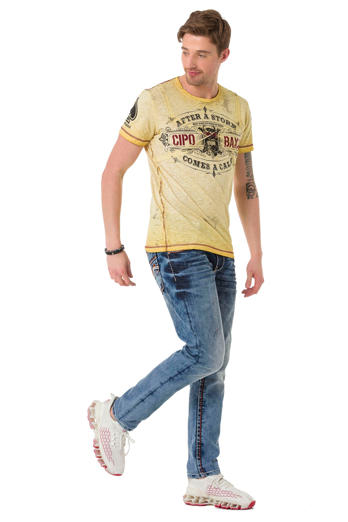 CT703 Camiseta para hombres en el look vintage