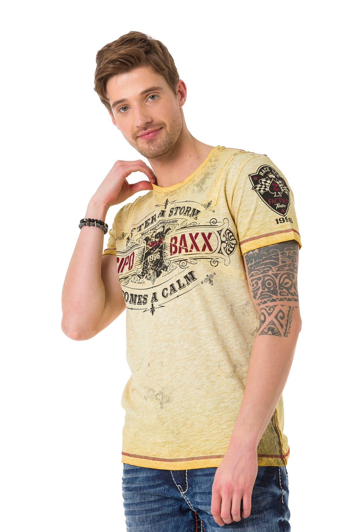 CT703 Camiseta para hombres en el look vintage