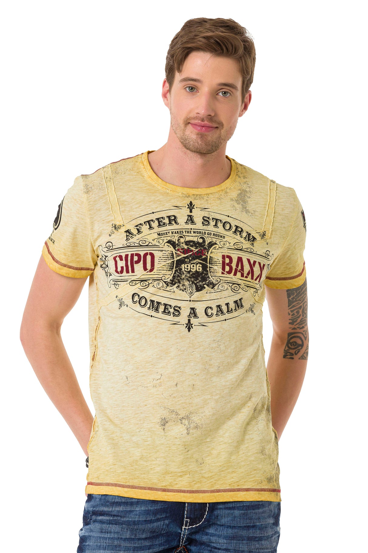 CT703 Camiseta para hombres en el look vintage