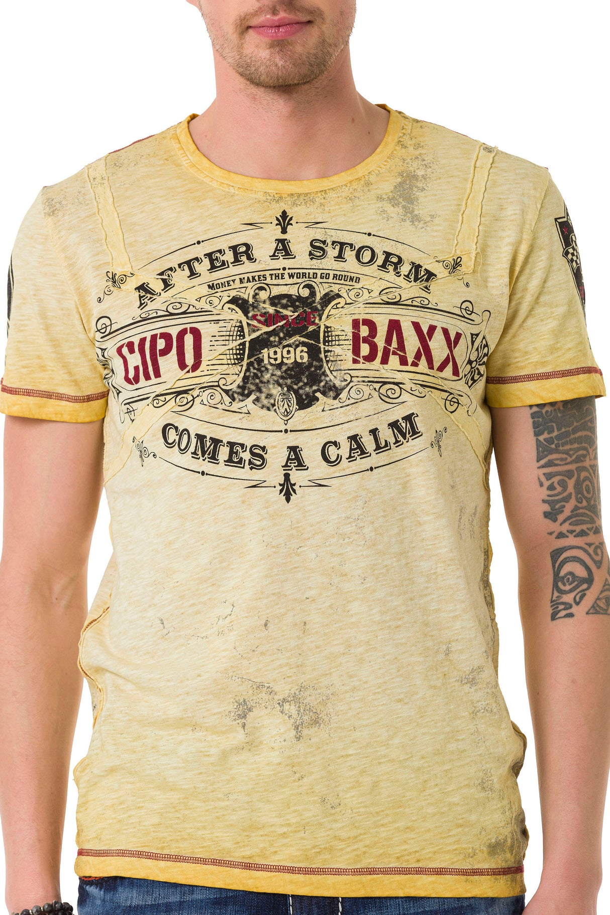 CT703 Camiseta para hombres en el look vintage