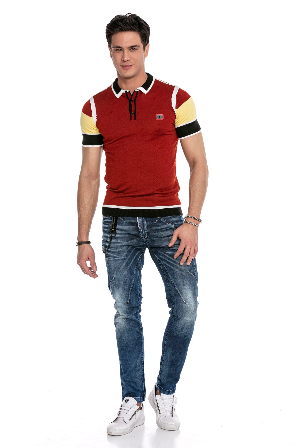 CT651 t-shirt męski dzianinowy