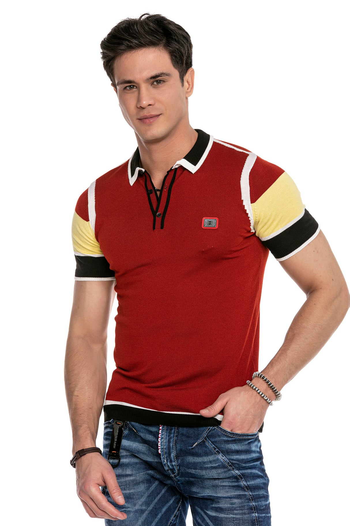 CT651 t-shirt męski dzianinowy