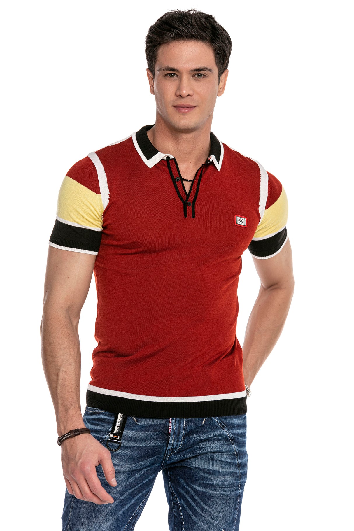 CT651 t-shirt męski dzianinowy