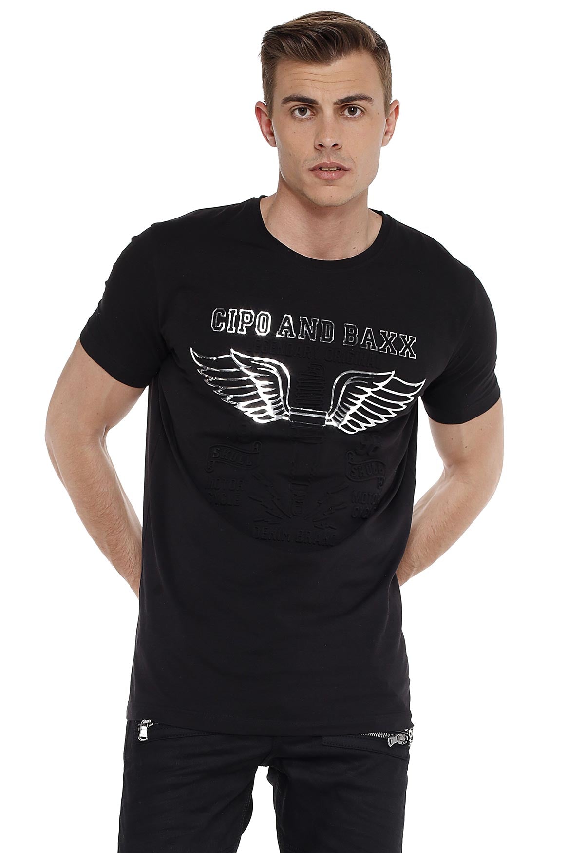 CT523 t-shirt męski z nadrukiem