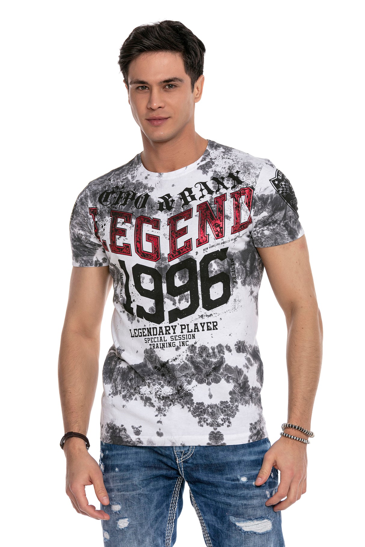 CT639 t-shirt męski z nadrukiem