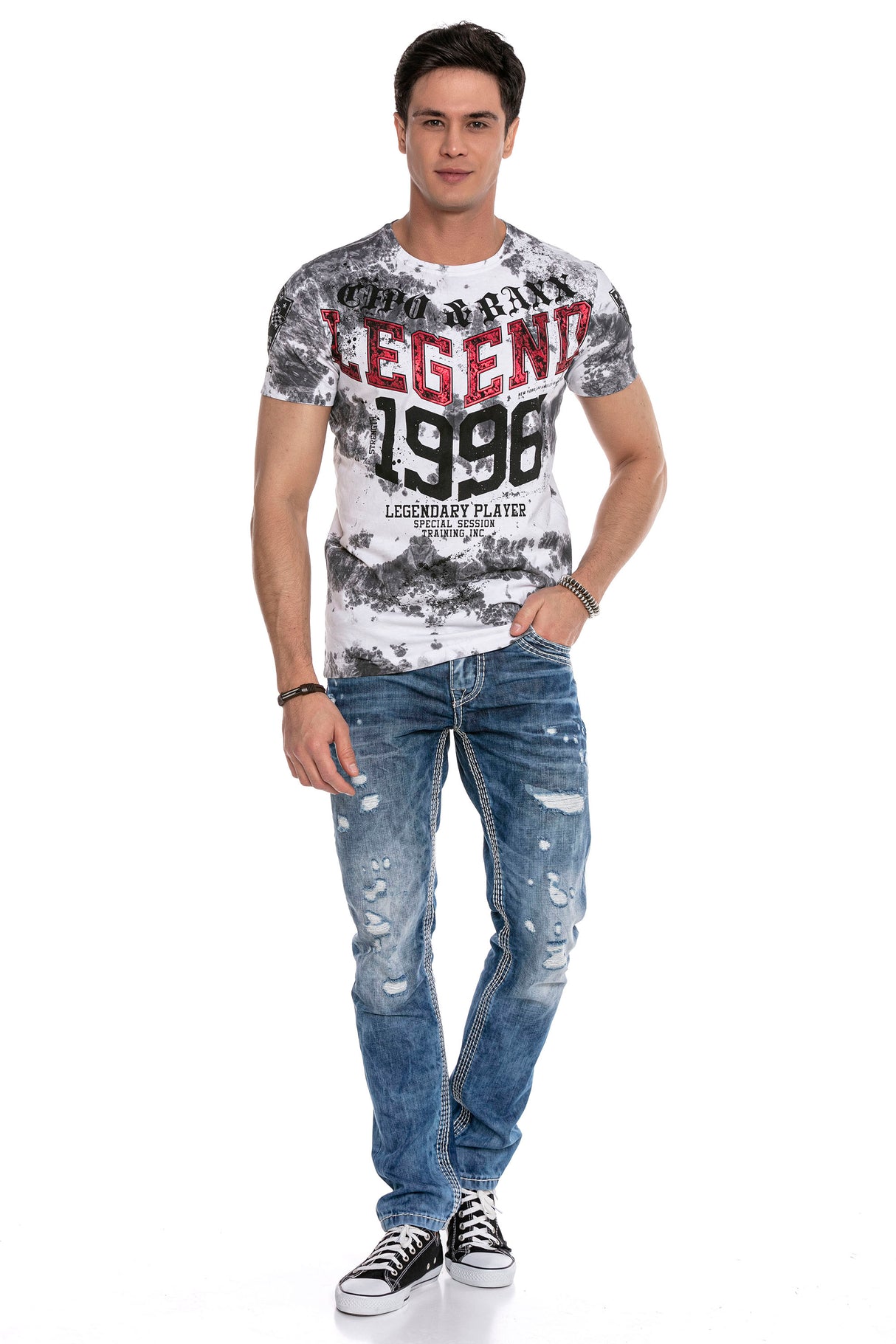 CT639 t-shirt męski z nadrukiem