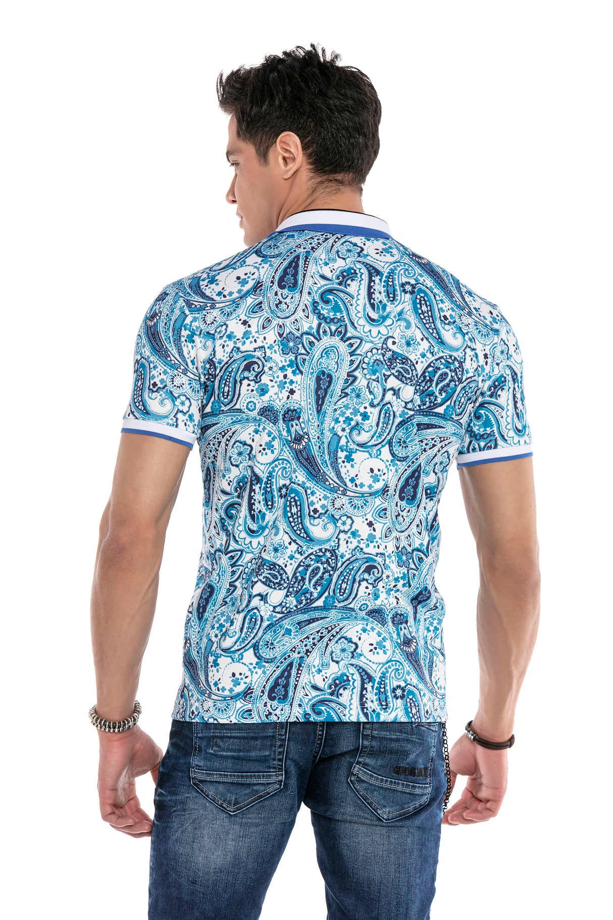 CT620 t-shirt męski polo z nadrukiem