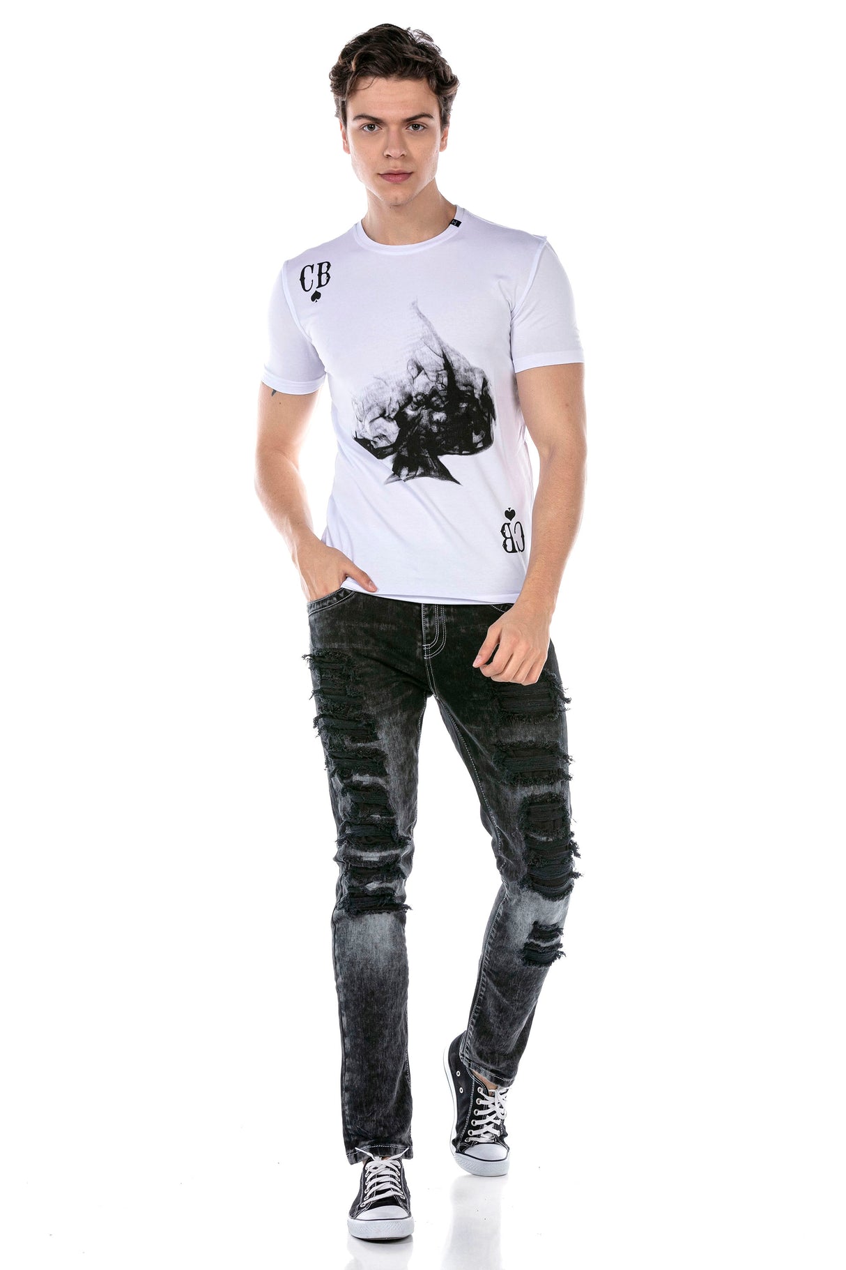 CT645 t-shirt męski z nadrukiem