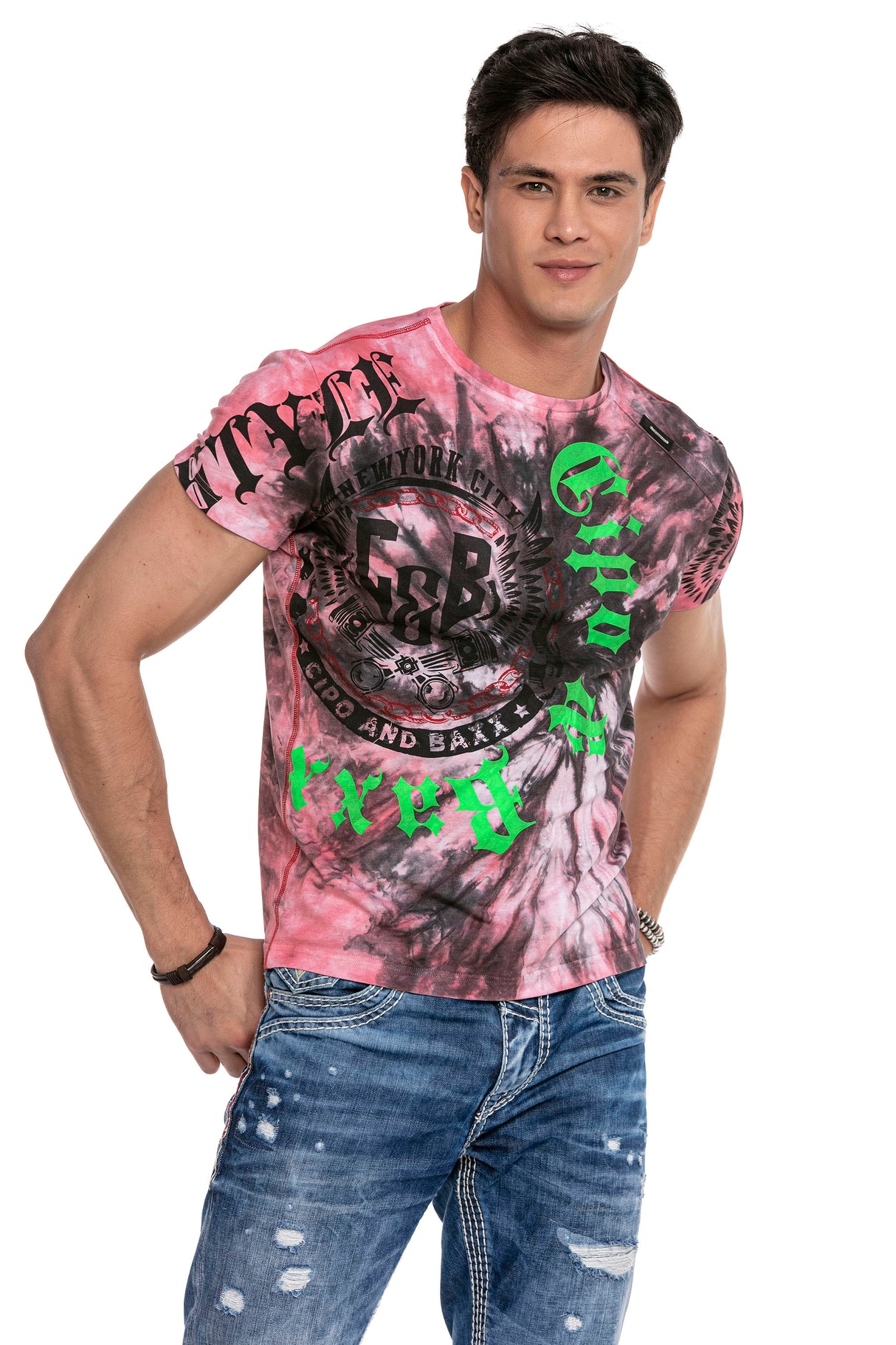 CT641 t-shirt męski z nadrukiem