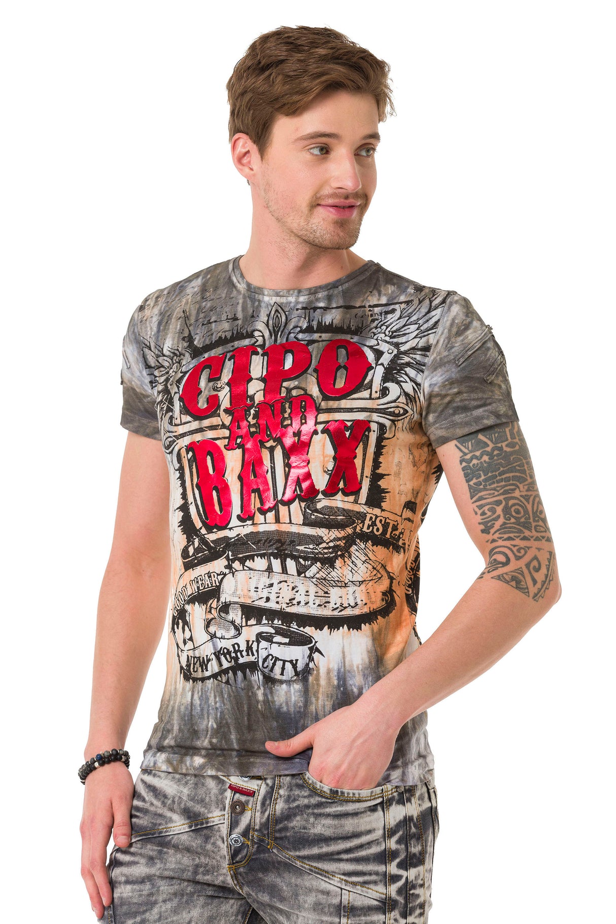 CT686 t-shirt męski z nadrukiem