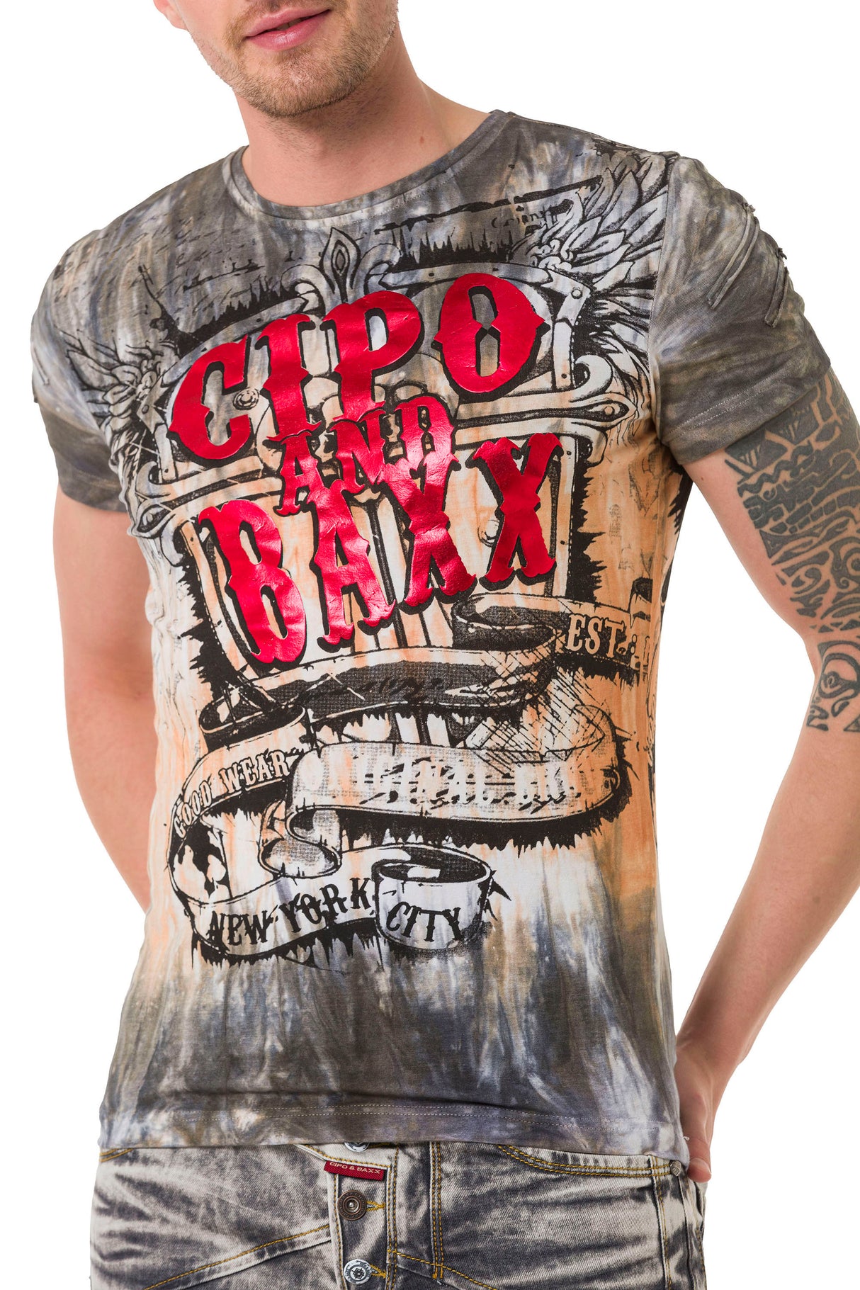 CT686 t-shirt męski z nadrukiem