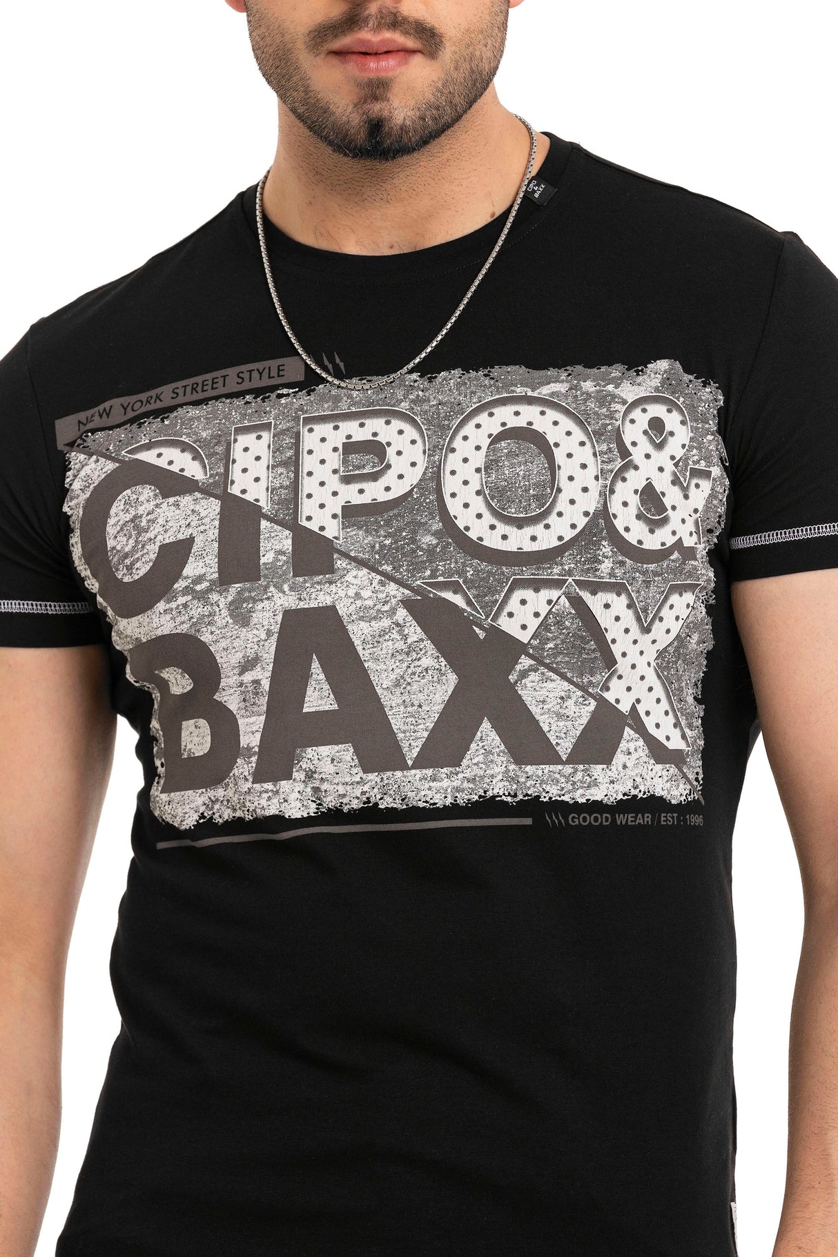 CT677 t-shirt męski z nadrukiem