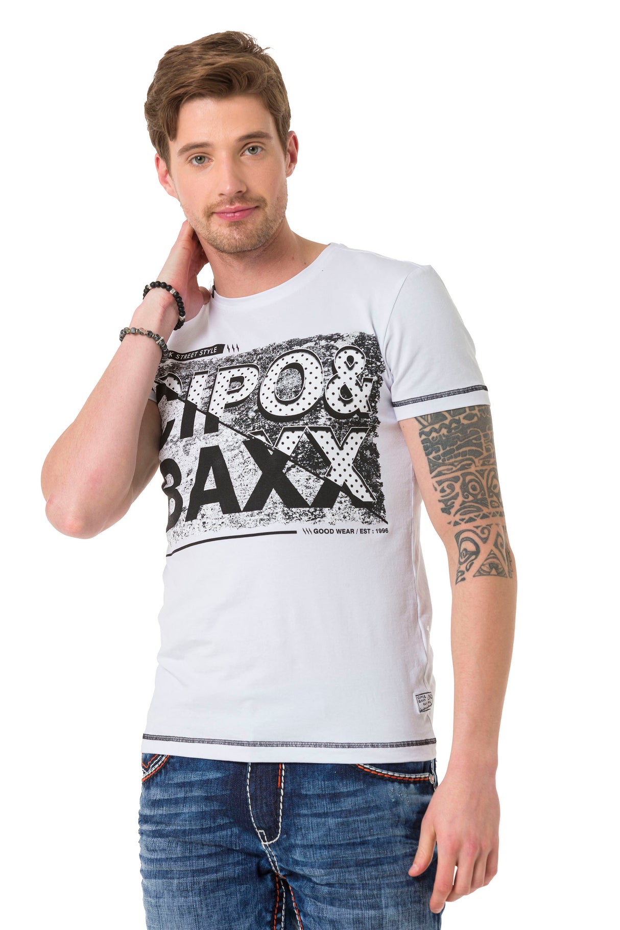 CT677 t-shirt męski z nadrukiem