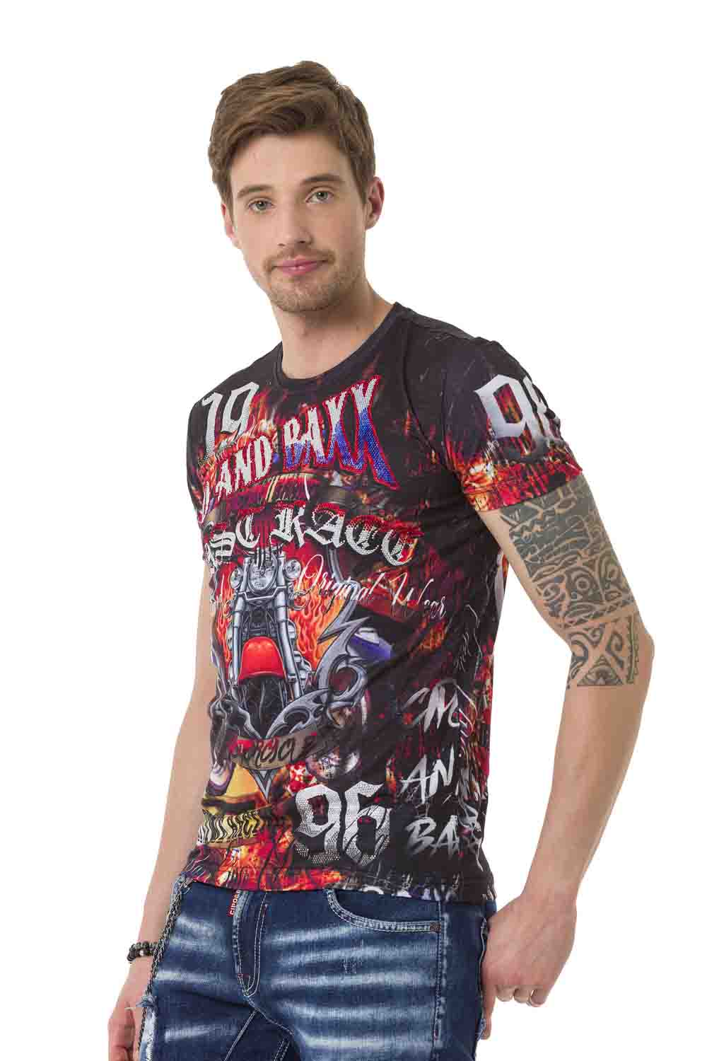 CT680 t-shirt męski z kamieniami