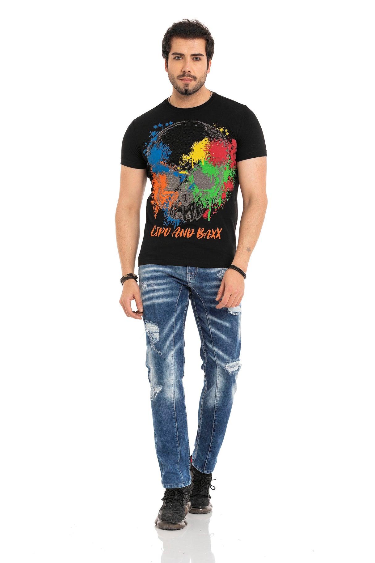 CT672 t-shirt męski z nadrukiem