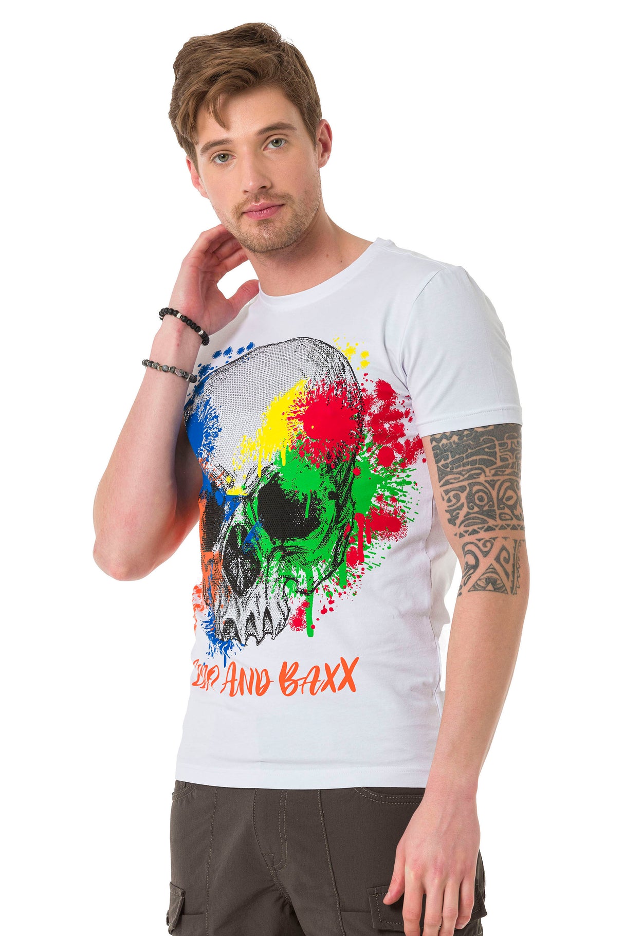 CT672 t-shirt męski z nadrukiem