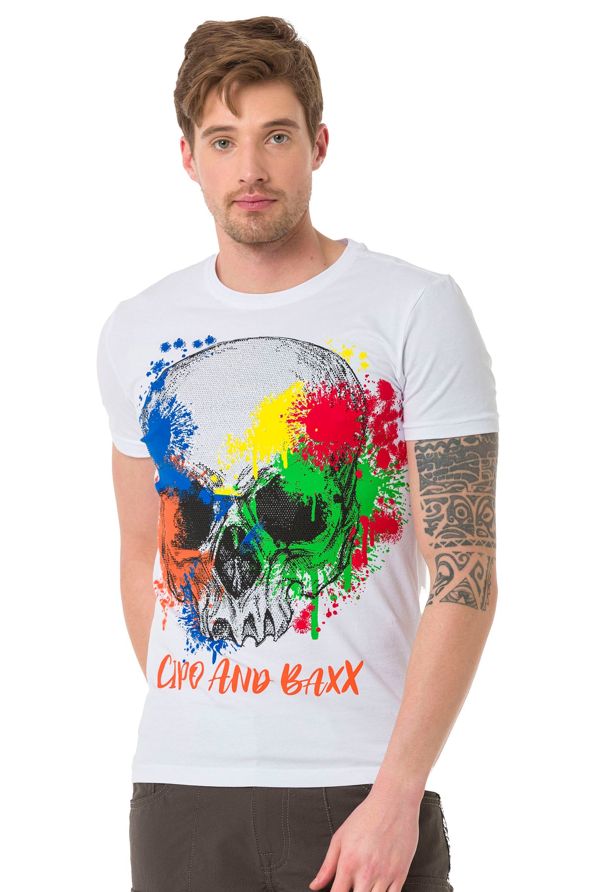 CT672 t-shirt męski z nadrukiem