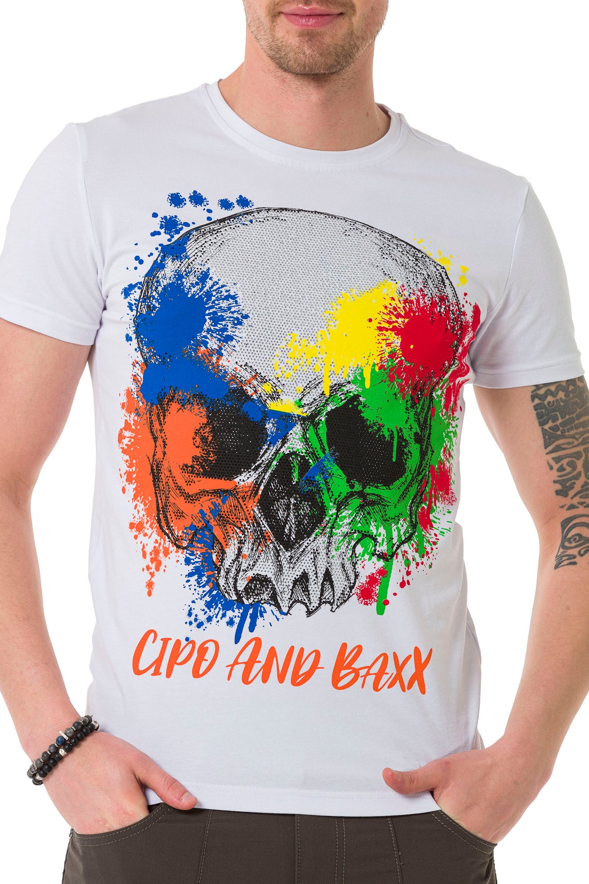 CT672 t-shirt męski z nadrukiem