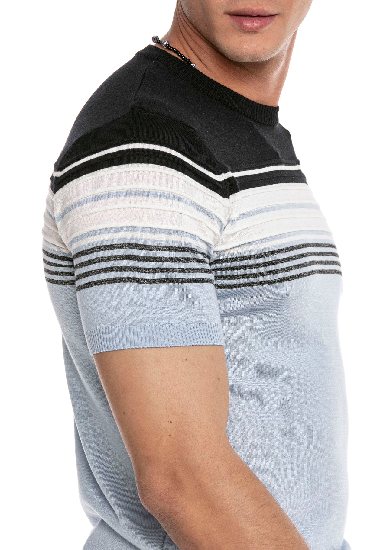 CT653 T-shirt męski dzianinowy