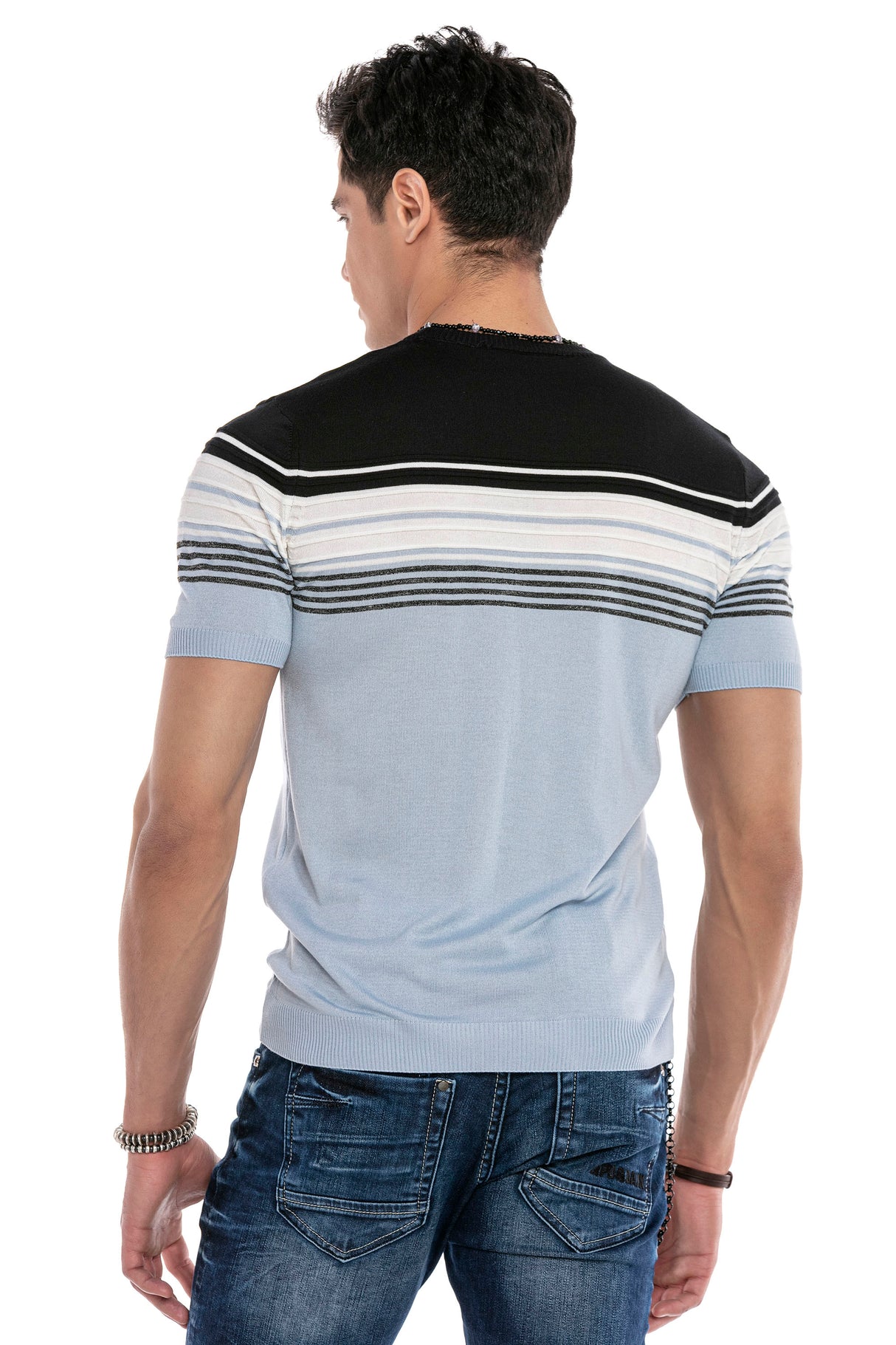 CT653 T-shirt męski dzianinowy