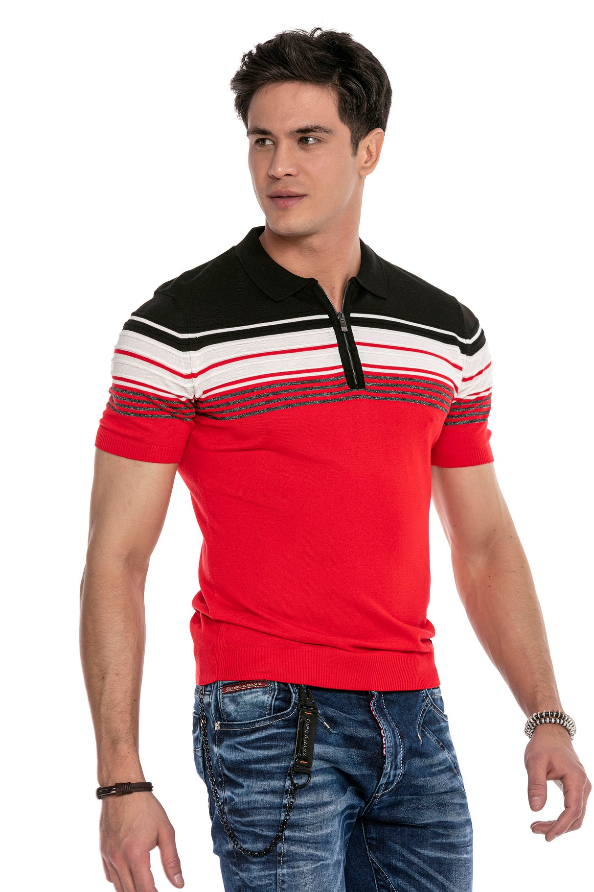 CT654 t-shirt męski dzianinowy