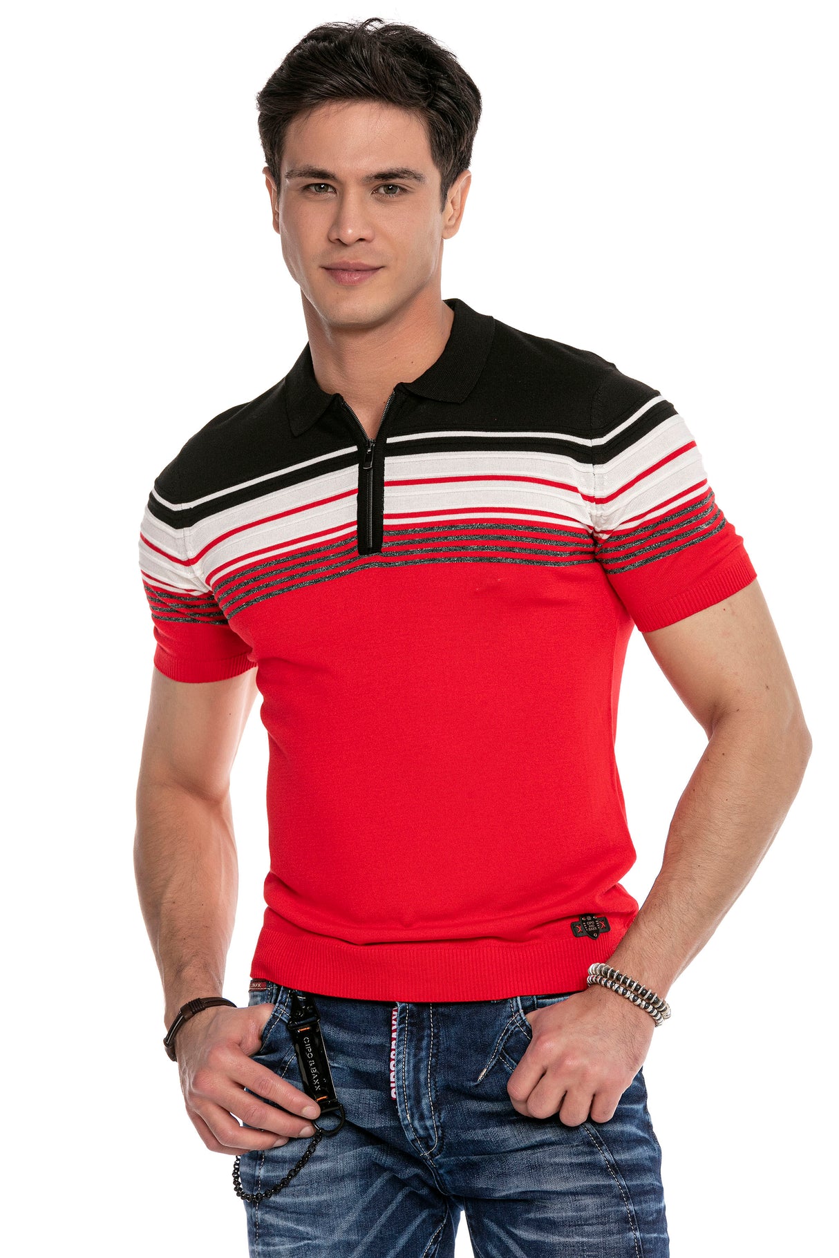 CT654 t-shirt męski dzianinowy