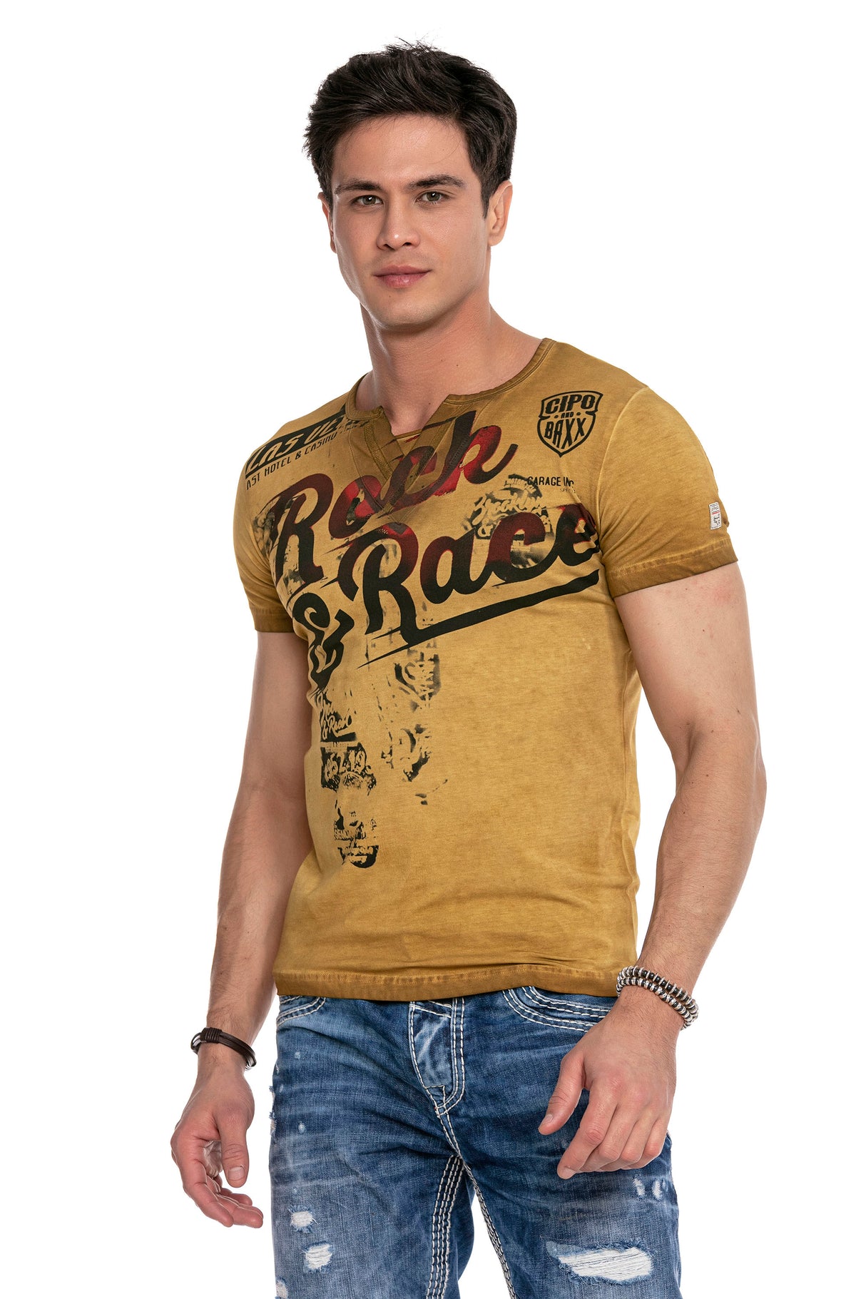 CT646 T-shirt męski z nadrukiem