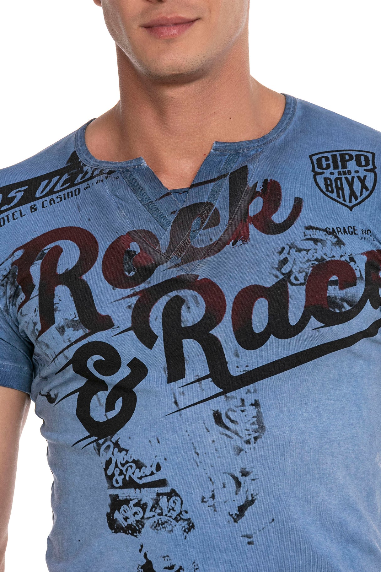 CT646 T-shirt męski z nadrukiem