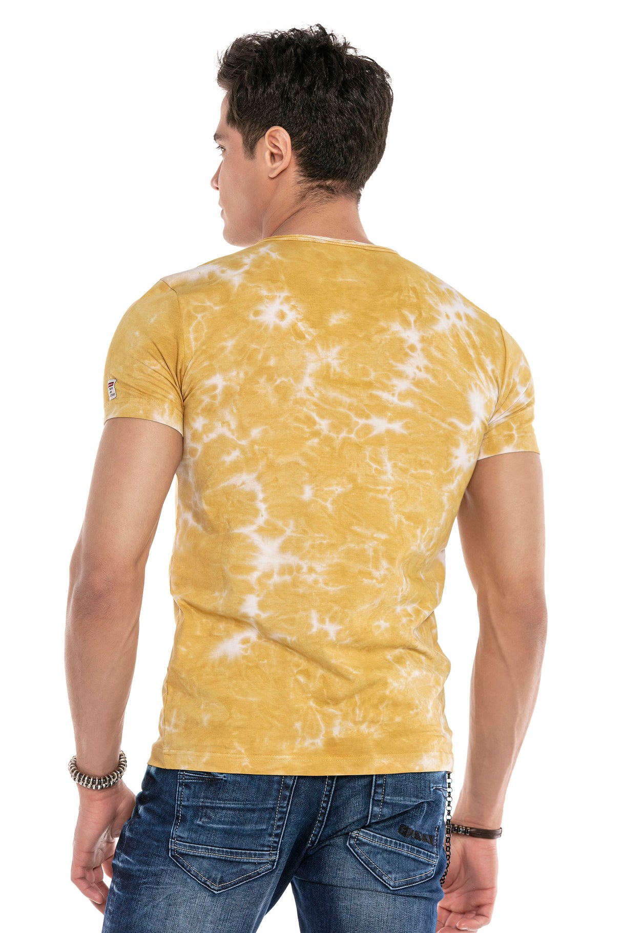 CT613 t-shirt męski w batikowym stylu