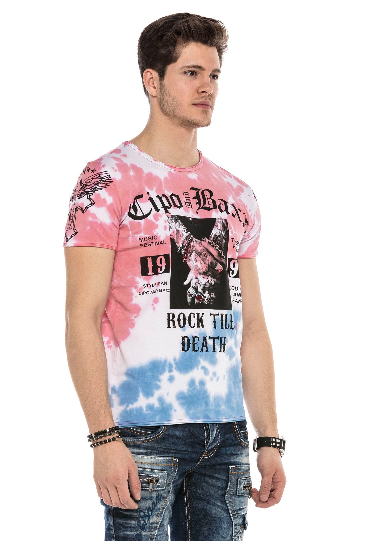 CT558 t-shirt męski z nadrukiem