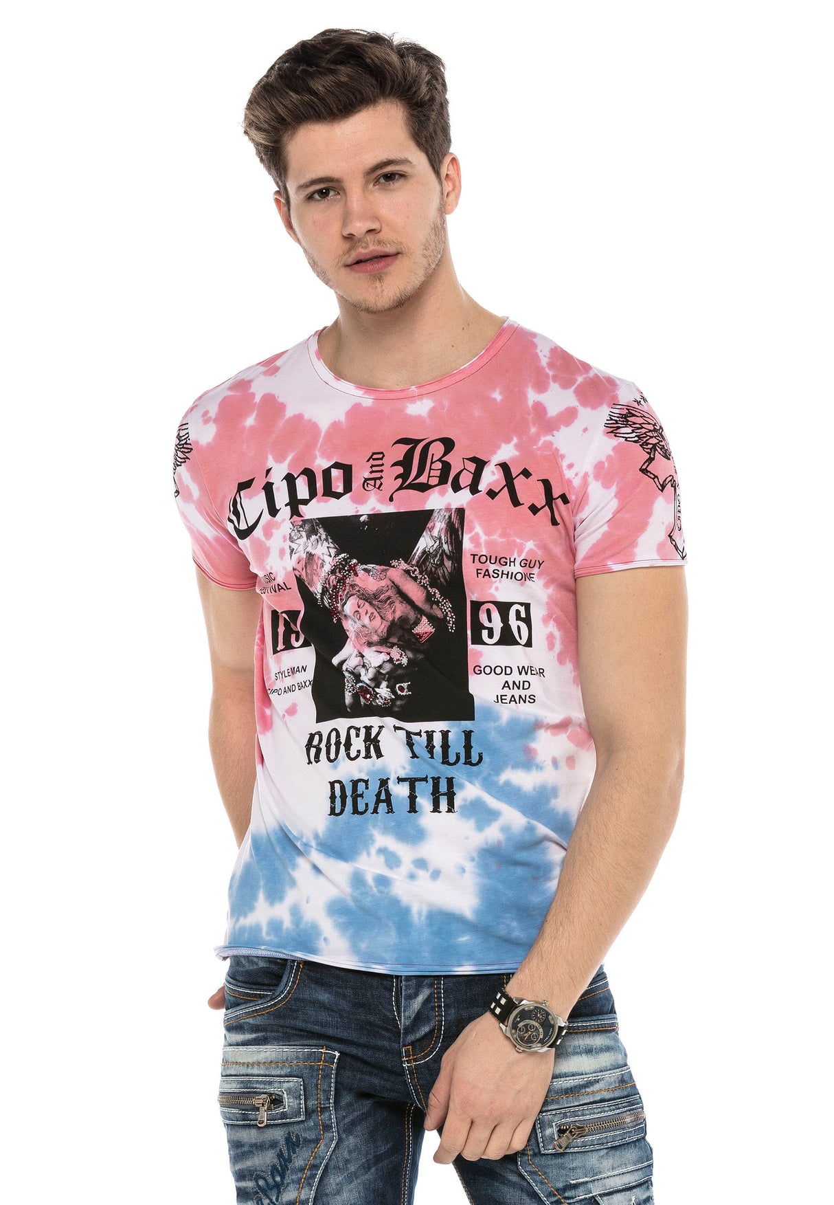 CT558 t-shirt męski z nadrukiem