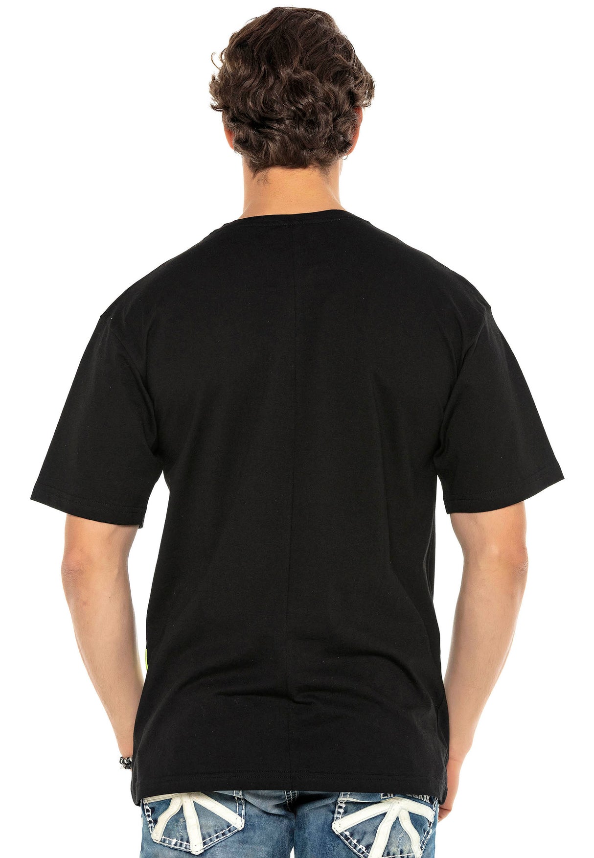 CT587 t-shirt męski oversize z kieszenią