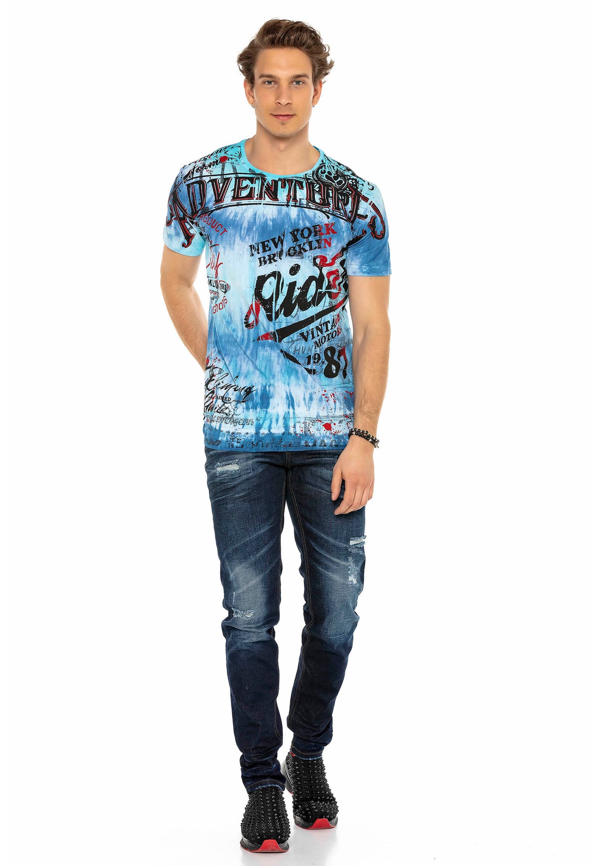 CT583 t-shirt męski z nadrukiem