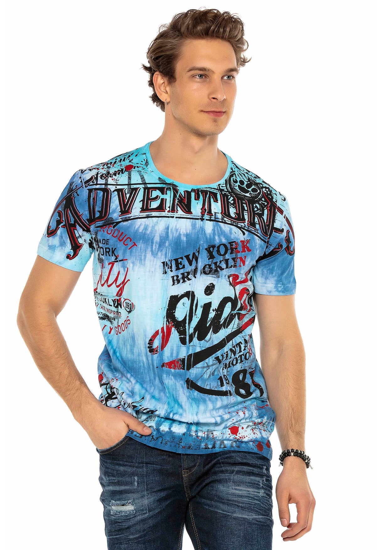 CT583 t-shirt męski z nadrukiem