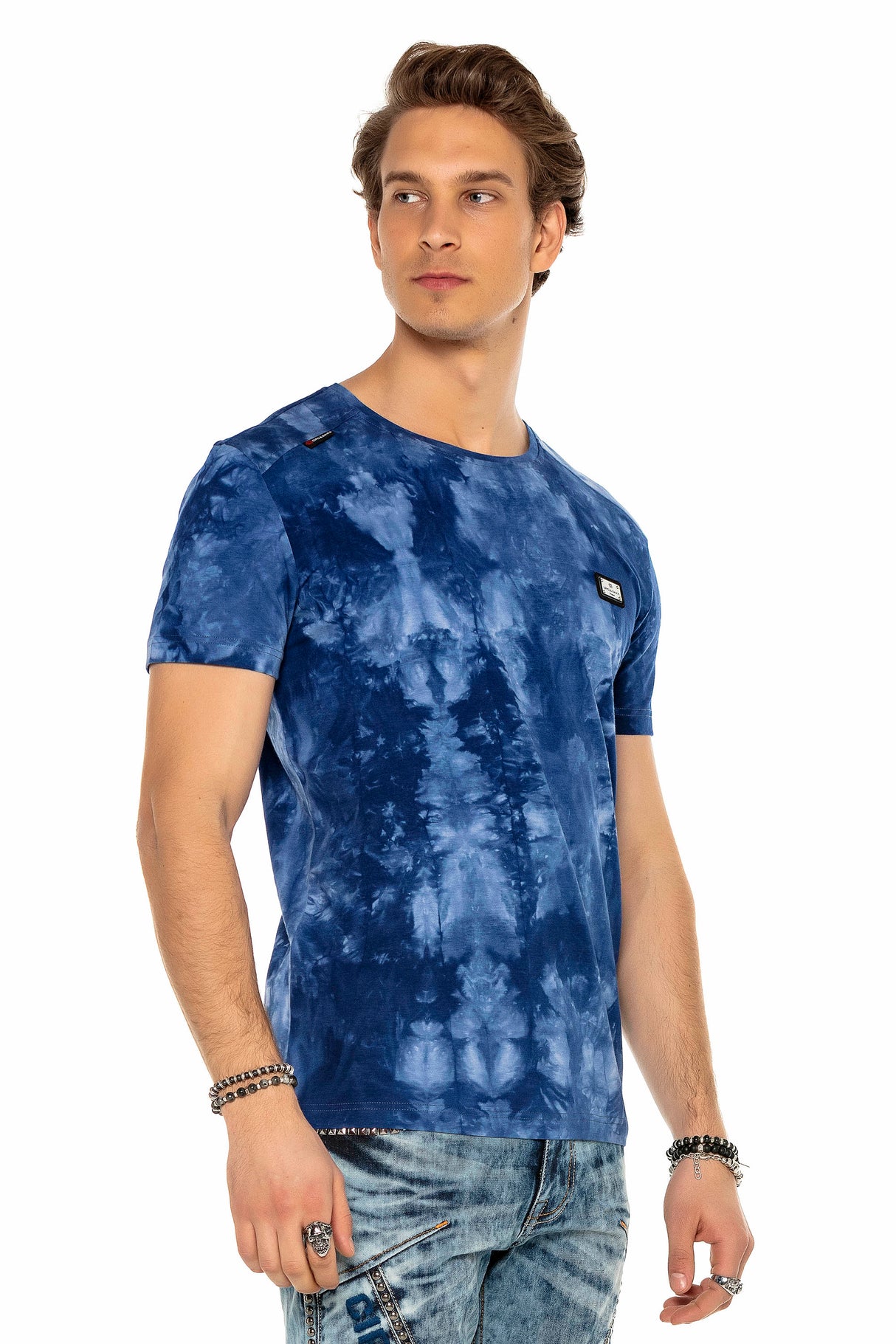 CT570 t-shirt męski w batikowym stylu