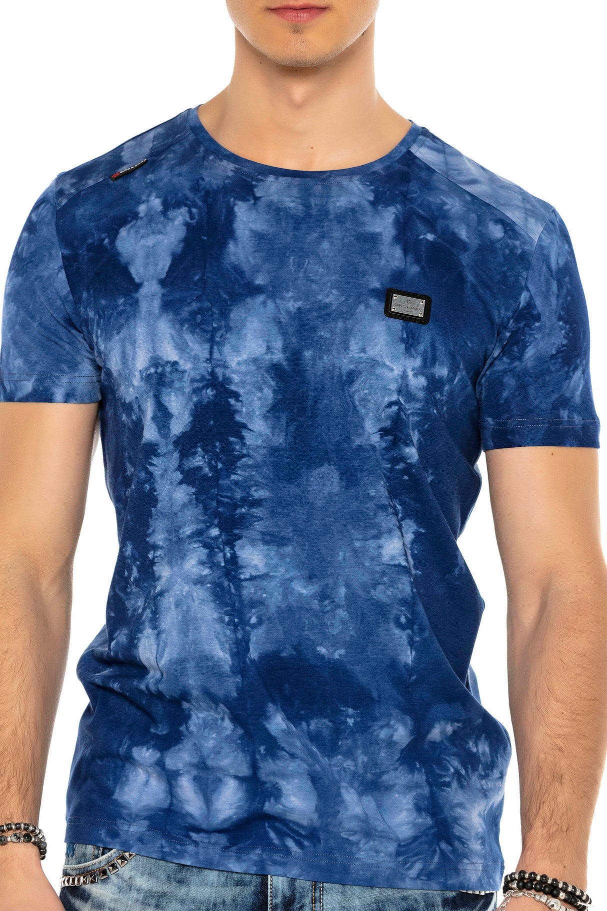 CT570 t-shirt męski w batikowym stylu