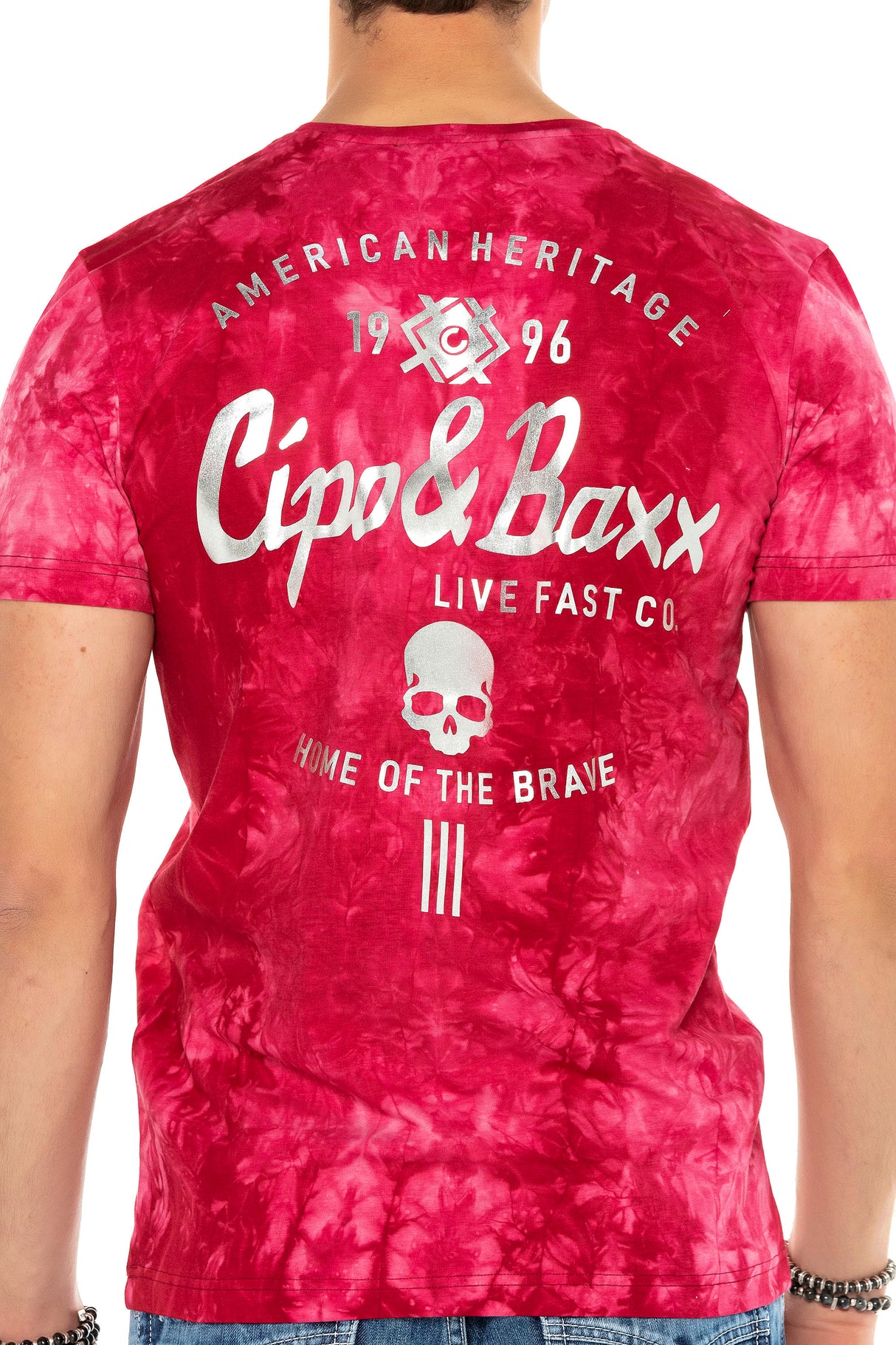 CT570 t-shirt męski w batikowym stylu